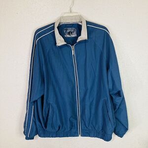 Weatherproof Track Suit Jacket Mens L Blue Windbreaker Performance